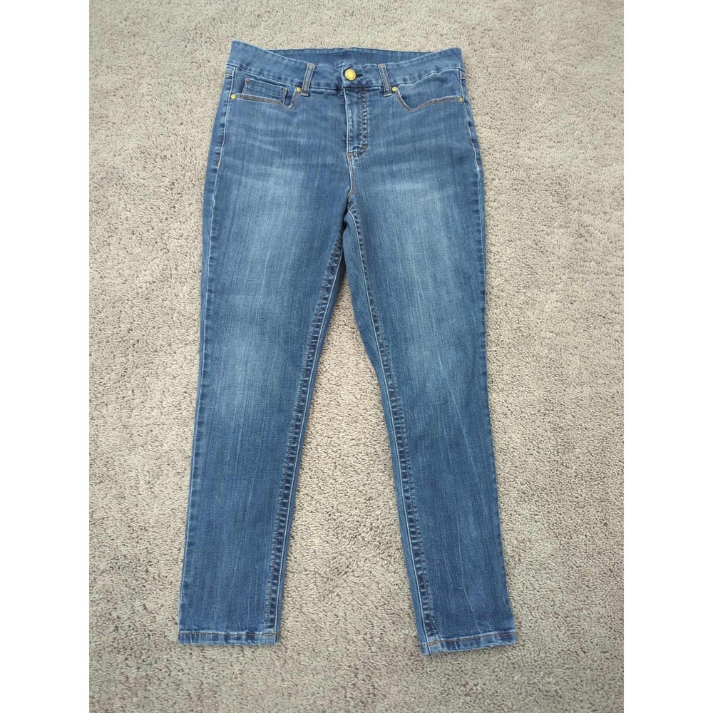 Seven7 Jeans Womens 16 Blue Denim High Rise Skinny Stretch Casual